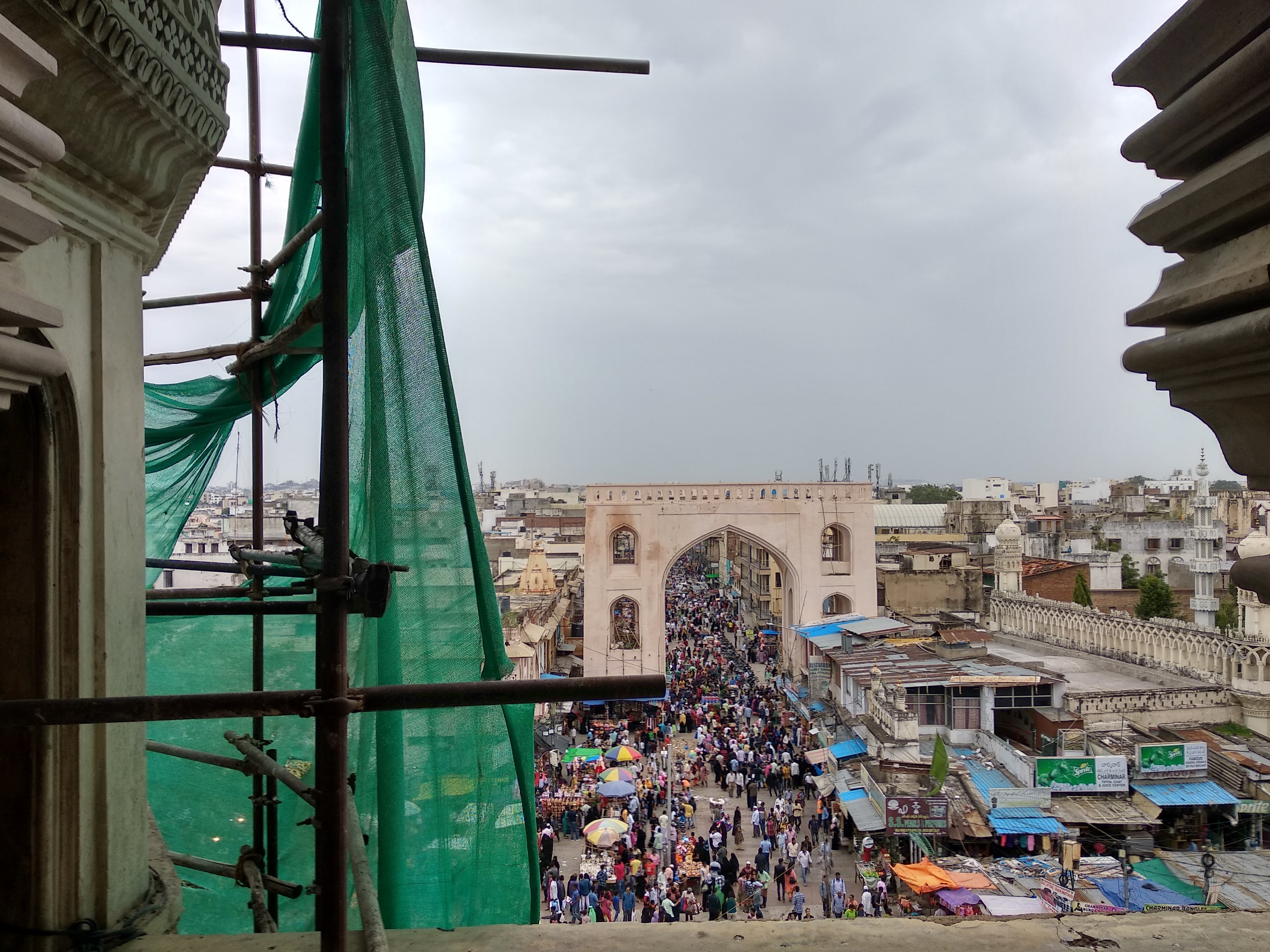 View of Charminar Kaman from atop the Charminar
